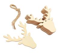 PACKOVE DIY Wooden Craft Chips Graffiti Accessory Khaki Decorative Wooden Slices Easy to Color Embellishments Holiday Interesting DIY Time Christmas Home Decoration