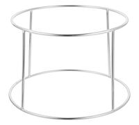 PACKOVE Double-layer Stainless Steel Seafood Rack Metal Tabletop Tray Stand Stable Bottom Sturdy Construction Simple Structure Design Suitable for Kitchen and Dinner Occasion