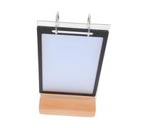 PACKOVE Double Side Photo Clip Holder Menu Sign Board Stainless Steel and PVC Material, Easy to View Dustproof Design, for Display Marketing and Restaurant Menus