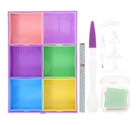 PACKOVE Drawing Tools for Organizing Beads and Preventing Rhinestone Loss with Silicone and Pp Material Includes Assorted Colour Trays for Nails Art and Crafts