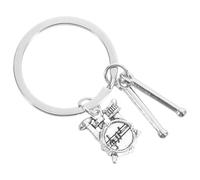 PACKOVE Drum Keychain Snare Drum Keyring Fashionable Design Metal Versatile Use Comfortable Feel Rock Music Enthusiasts for Backpack 1.97x1.10x0.31in