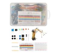 PACKOVE Electronic Components Breadboard Kit Capacitors and Resistors, Basic Electronics Beginner Set for Test Circuit Board Experiments, Student DIY Resistance Component Assortment