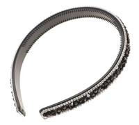 PACKOVE Elegant Rhinestone Hair Band with Delicate Glitter Charms, Classic Black Headband for Bridal Shower and Wedding, Lightweight and Reusable Hair Accessory for Women