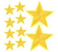 PACKOVE Embroidery Patches Decorative Five-Pointed Star 10pcs for Small Polyester Repair Patch Set Clothing Suitable for Jackets and Dresses DIY Craft Special Plans