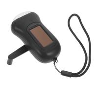PACKOVE Emergency Solar Flashlight with LED Lighting and Rechargeable Battery, Portable Small Handheld Torch Made of Sturdy Abs for Camping and Travel