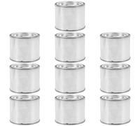 PACKOVE Empty Paint Tin 10 Pack 100Ml Metal Cans with Multipurpose Use and Sturdy Metal Material for Storing Paint Pigments and Craft Supplies, Silver