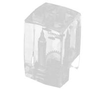 PACKOVE Engraved Crystal Cube Figurine Souvenir with London Architecture Design, Sturdy Crystal Material with Stylish Look, Collectible Ornament for Bedroom Or Living Room Decor