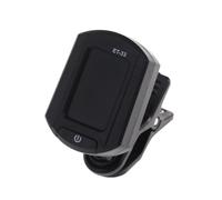 PACKOVE Eno Et Mini Clip-on Digital Guitar Bass Tuner with Mechanical Vibration Sensor and Sturdy Hard Plastic, Black, for Acoustic and Electric Guitars