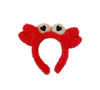PACKOVE Eye-catching Plush Crab Headband with Big Eyes, Unique Red Hair Accessory for Birthday Parties and Different Occasions, Creative and Adorable Party Hairband
