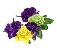 PACKOVE Fake Rose Headband Wedding Hair Hoops Lightweight Cloth Bridal Hair Accessory Fine Workmanship Premium Quality for Theme Parties and Role-play