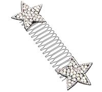 PACKOVE Fashion Hair Finishing Fixer Comb with Star Clip Lightweight Hair Accessory for Women Easy to Use and Portable for Daily Styling