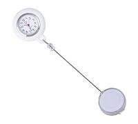 PACKOVE Fashionable Nurses Fob Watch with Clip-on Silicone Design, Accurate Time Keeping Quartz Movement, White Hanging Pocket Watch for Doctors and Students