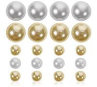PACKOVE Faux Vase Filler Beads and Candle Base Filler, Assorted Colour ABS No Hole 300pcs for Vase Decoration for Weddings and Art Projects