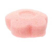 PACKOVE Flower-shaped Facial Cleaning Sponge, Small Biodegradable Plant-based Exfoliating Face Sponge for and Skin Purifying, Pink Face Washing Tool for Daily Skincare