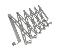 PACKOVE Foldable Stainless Steel Closet Door Hook for Organizing Hats and Towels with No Trace Design, Sturdy Over The Door Clothes Hanger Suitable for Home and Fitting Room