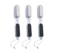 PACKOVE Foot Files Callus Removers White 3pcs Stainless Steel Reusable Pedicure to Remove Dry Skin, Sturdy Foot Dead Skin Remover for Men and Elders for Home and Travel