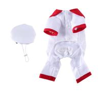 PACKOVE Funny Pet Costume for Dogs White Polyester Material Well-dressed Cosplay Accessory Suitable for Halloween and Christmas Party Apparel