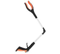 PACKOVE Garbage Grabber Reusable Tong Trash Claw Grabber with Strong Clamping Force Labor-Saving Design Aluminum Alloy and Abs Material 32.62x4.32x1.18in Foldable Litter Picker for Hotels