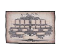 PACKOVE Generation Genealogy Poster and Blank Chart Family Tree Chart on Khaki Canvas with Personalization Displaying 6 Generations for Home Decoration