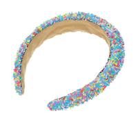 PACKOVE Glamour Headband Women Statement Headband for Women Girls Glitter Embellished Wide Brim