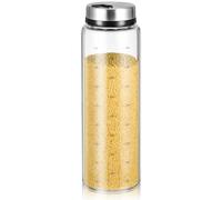 PACKOVE Glass Seasoning Can Stainless Steel Pepper Spice Shaker Rotary Lid 500ML for Salt Sugar Cumin Chocolate for Home Kitchen Restaurant BBQ