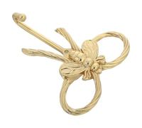 PACKOVE Golden Brass Bee Wall Hooks Multi-Functional Coat Hangers Easy Installation for Entryway and Bathroom Decor, Stylish Metal Rack for Clothes, Keys, Hats, and Bags