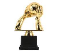 PACKOVE Golden Soccer Goalkeeper Trophy Plastic Material with Unique Glove Design Featuring Lasting Shine and Oxidation Resistance, for Personal Achievements and Football Tournaments