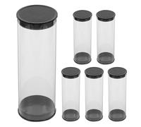 PACKOVE Golf Ball Storage Case 6Pcs Round Plastic Tubes 4.5X13.5Cm Carrying Box for Outdoor Golf and Travel