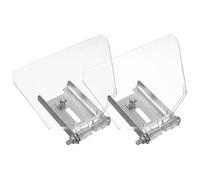 PACKOVE Grinder Eye Guard 2pcs Bench Shield Kit, Stainless Steel Eye Shield, Transparent Guard, Impact Resistance, Anti-Rust, Fit for Bench Type 125/150 Grinders