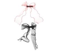 PACKOVE Hair Clips Black 2pcs Elegant Adorable Gauze Bowknot for Women Duckbill Clips with Unique Design and Superb Craftsmanship Random Color Wedding Hair Accessories for Brides