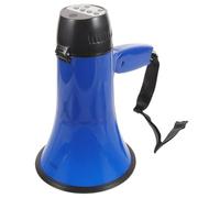 PACKOVE Handheld Megaphone Blue Abs and Steel Material with Voice Amplifier and Foldable Design Powered by 4 X C Batteries, Portable Loud Speaker for Tour Guide and Merchant Use