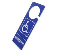 PACKOVE Handicap Parking Sign PVC Blue Portable Lightweight Fade Resistant for Parking Spot Vehicle Outdoor Use Disabled Users Professional Caregivers