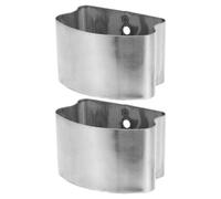 PACKOVE Handrail End Caps Silver 2pcs PVC Minimalist Design, Prevent Foreign Objects Entry, Seamless Integration for Staircase and Indoor Handrails for Office Buildings