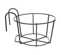 PACKOVE Hanging Planter Rack for Balcony and Patio Railings, Iron | Wrought Iron Retro Style, Hollow Bottom Drainage, Two U Hooks, for Succulent Pots on Fence Display