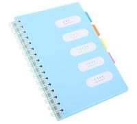 PACKOVE Hard Cover Spiral Notebook Index Notebook with Tabs 120 Pages Iron Paper Smooth Writing for Drawing and Sketching, Students, Friends and Classmates