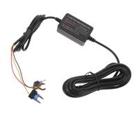 PACKOVE Hardwire Kit for Dash Cam with Continuous Power Supply and Voltage Protection, 12-24v to 5v Dc-dc Buck Converter Cable for Vehicle and Truck Parking Monitoring, Black Plastic