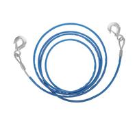 PACKOVE Heavy Duty Car Tow Rope with Hooks 3 Ton Steel Wire Towing Strap 4 Meter for Vehicle Emergency and Boat Trailer Winch Use