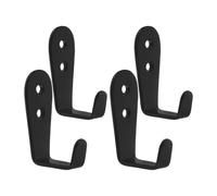PACKOVE Heavy Duty Metal Ladder Hooks with 3mm Thickness 4pcs for Bunk Bed Black Antislip Brackets Effortless Installation and Family Straight Ladder for Dormitory and ’s