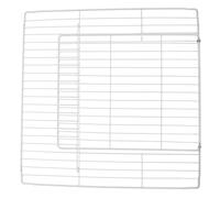 PACKOVE Heavy-duty White Iron Mesh Panel with Door for Cat Cages and Pet Playpens, 35x35cm Dense Mesh Structure with Inwardfolding Door, Versatile Use to Prevent Small Pets Escaping
