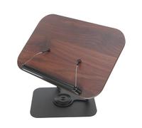 PACKOVE Height Adjustable Wooden Book Stand with 360° Rotating Base for Magazines and Cookbooks, Lightweight Portable Reading Stand for Desks and Presentations