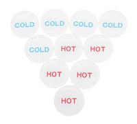 PACKOVE Hot and Cold Water Labels Acrylic Water Signs 10pcs for Hotel Use with Labeling and Easy Installation Modern Self-adhesive Stickers for Faucets and Showers