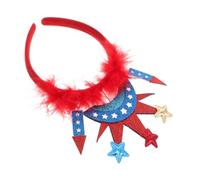 PACKOVE Independence Day Headband Red White Blue Freedom Crown Tiara for Women Girls Boys and Girls Party Decoration Usa Flag Style