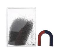 PACKOVE Iron Filing Case Iron Powder and 4cm Horseshoe Magnet for Physics Magnetic Field Demonstrations Science Experiment Teaching Kit