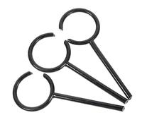 PACKOVE Iron Support Rings Black Iron Material for Laboratory Use 3pcs Sturdy and Oxidation Resistant Retort Stand Rings Suitable for Chemistry Lab Equipment and Practical Experiments