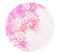 PACKOVE Japanese Silk Cloth Umbrella Classical Retro Style Decorative Cosplay Accessory Vintage Oil Paper Parasol for Festival and Photography