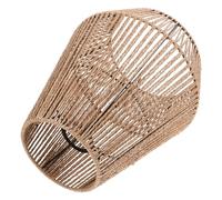 PACKOVE Lampshade with Metal Frame Rustic Rattan Cover Light Hand-Woven Ceiling Softens Light for Multi-Functional Application in Dining Room, Living Room Or Bar Area