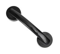 PACKOVE Large Black Suction Shower Handle Abs Adhesive Grab Bar for Bathroom Glass Doors, Punch-Free Non-Marking Bathroom Safety Support Rail for Home and Shower Use