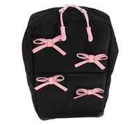 PACKOVE Large Capacity Bow Makeup Bag with Multiple Compartments Portable Travel Toiletry Organizer for Women Cute Dorm Essential Cosmetic Storage Pouch for Skincare and Beauty Products