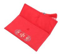 PACKOVE Large Chinese Style Wedding Red Envelope Cloth Packet with Brocade Fabric Creative Red Money Pouch for Bridal Oversized 33x25cm for Wedding Ceremony