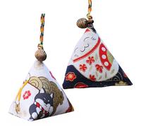 PACKOVE Lavender Sachets Decorative Hanging Bags Japanese Style 2pcs with Cotton Cloth Material, No Leakage of Thread Or Material, Assorted Colour and Color for Home Fragrance